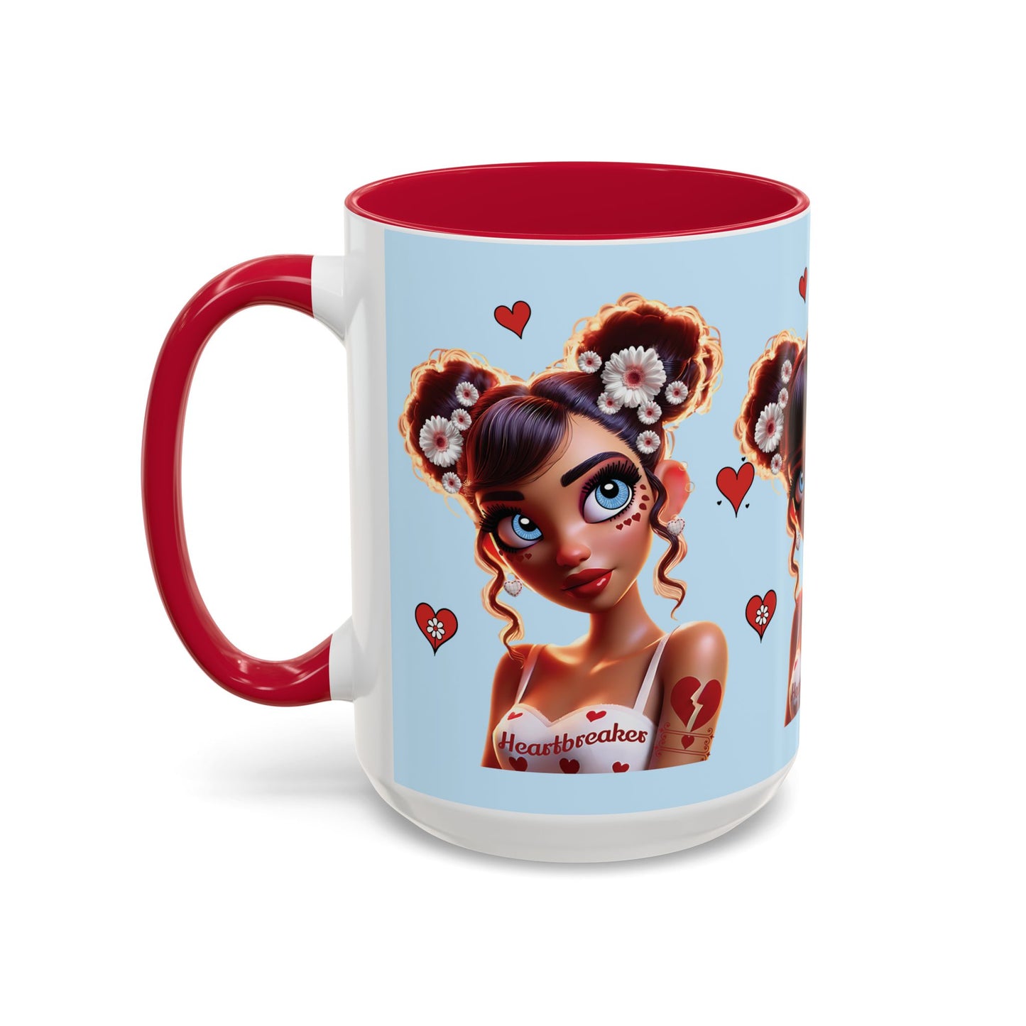 Heartbreaker 1 | Blueberry - Coffee Mug, two-tone, 15 oz (multiple handle colors)