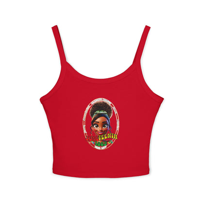 Juneteenth | Spaghetti Strap Women's Baby Tank Top (front and back design)