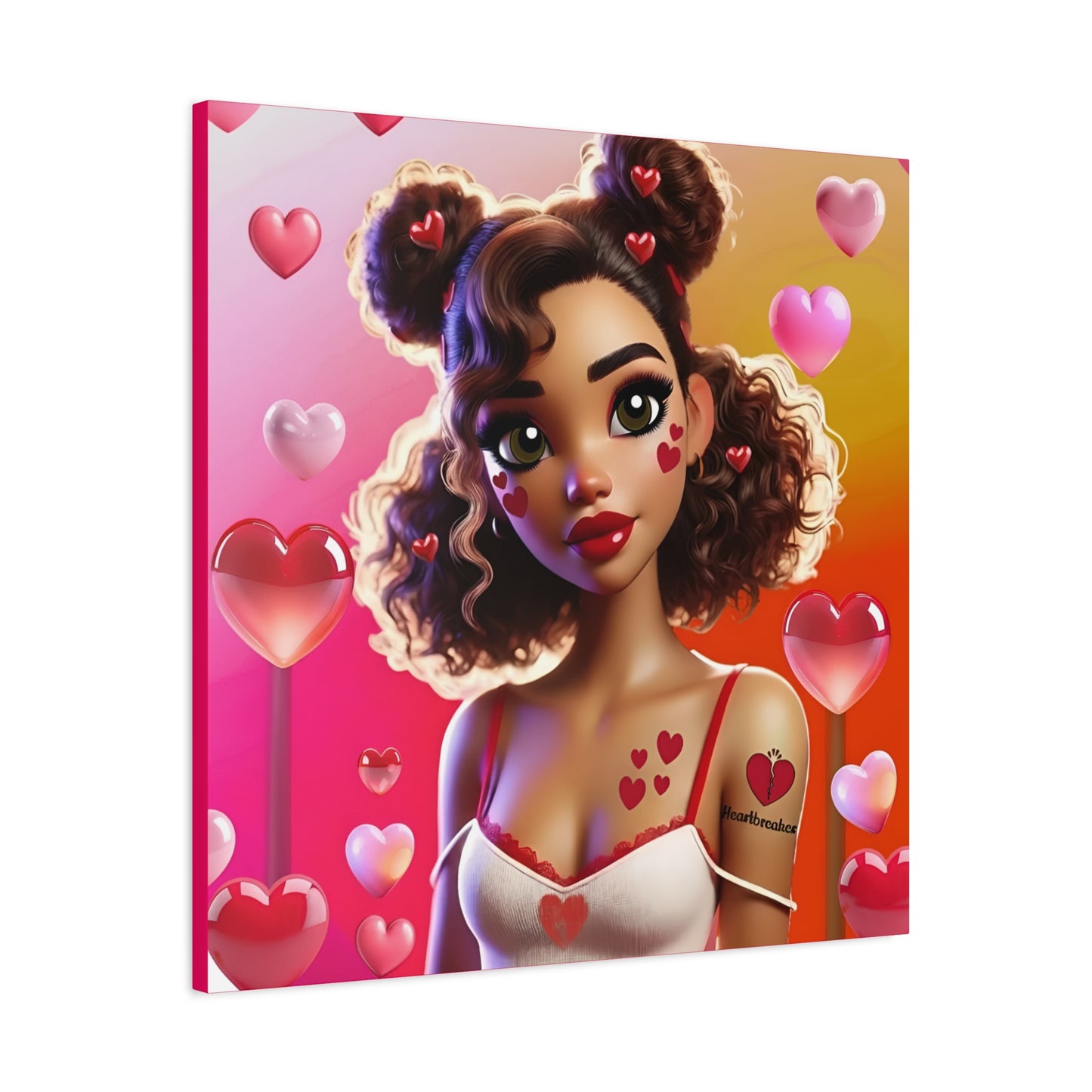 Heartbreaker 2 | Watermelon Matte Canvas Print