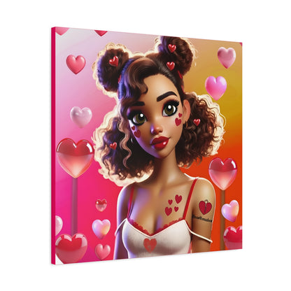 Heartbreaker 2 | Watermelon Matte Canvas Print