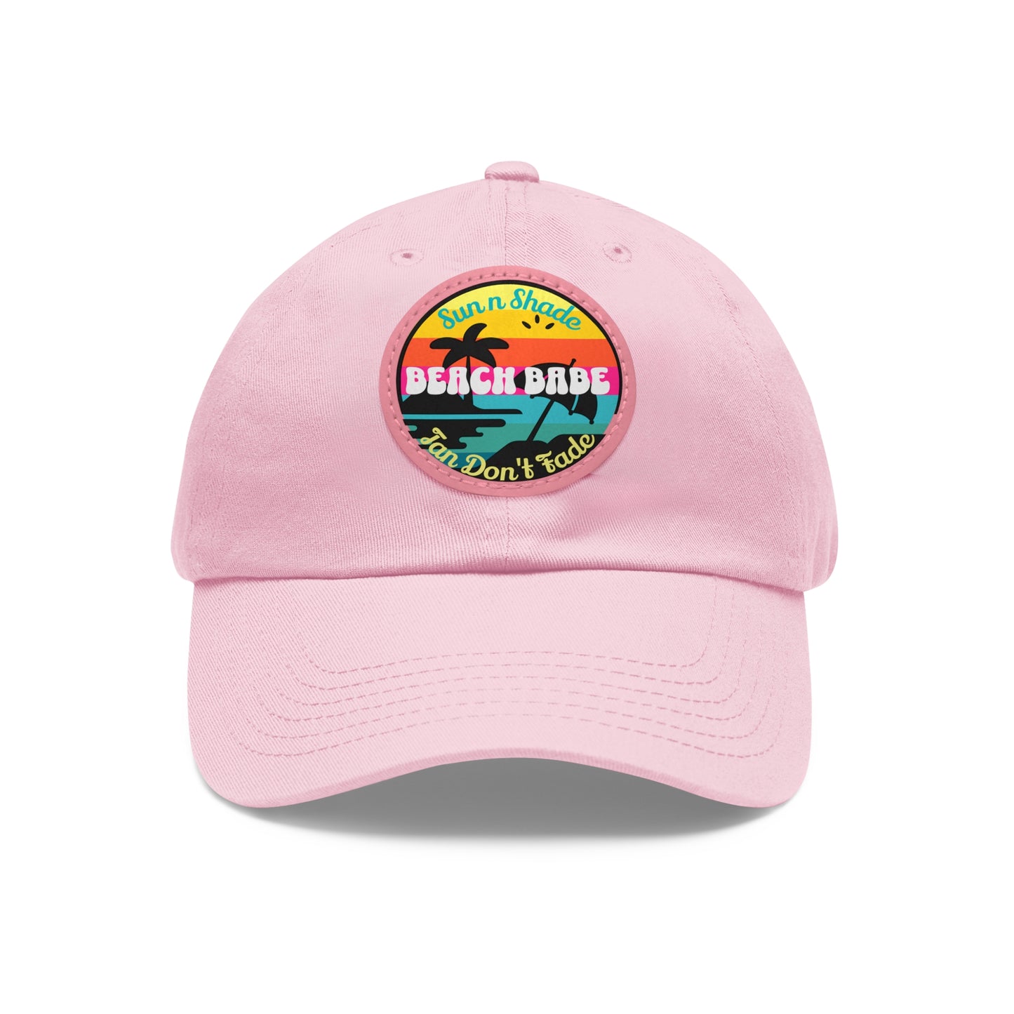 Sandy Toes | Dad Cap - Beach Babe with Leather Patch, various colors