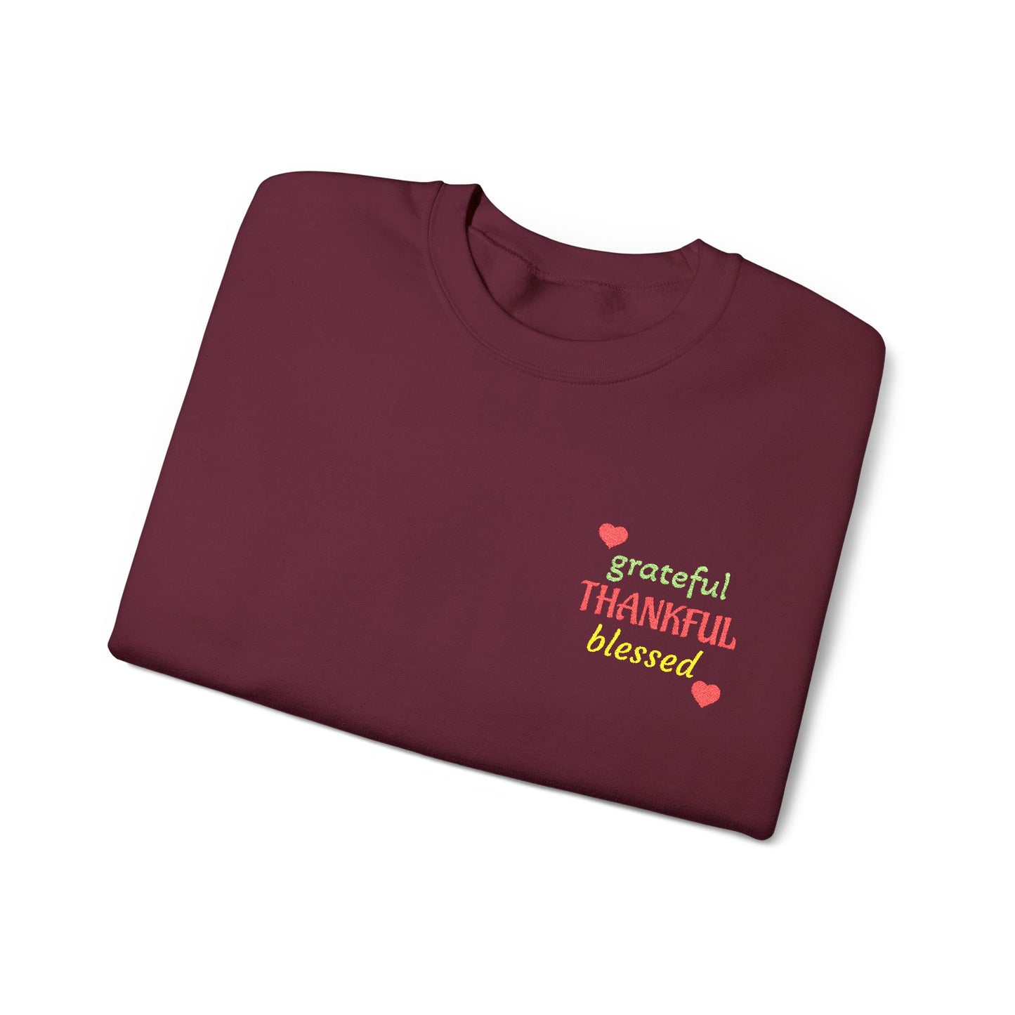 Harvest Haze 2 | Grateful, THANKFUL, Blessed Fall Crewneck Sweatshirt (dark colors)