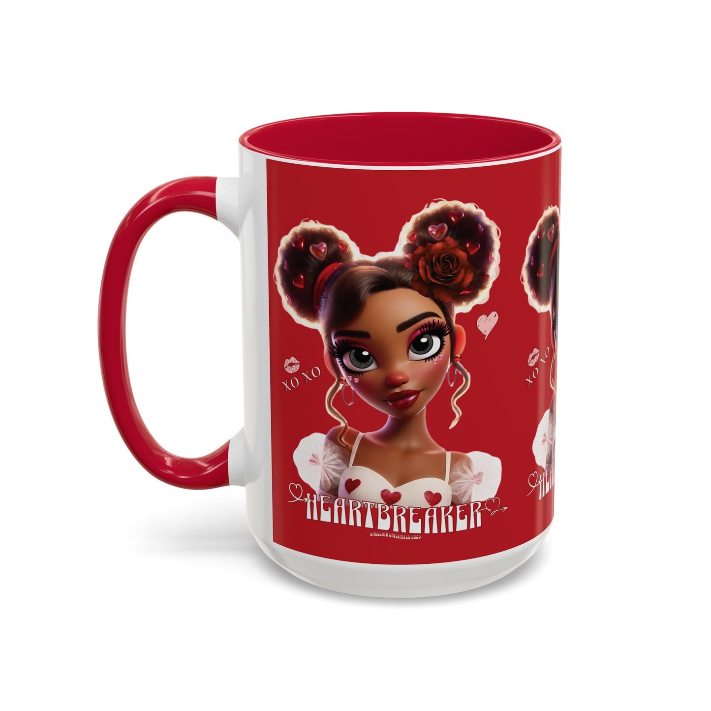Heartbreaker 3| Cherry - Coffee Mug, two-tone, 15 oz (multiple handle colors)