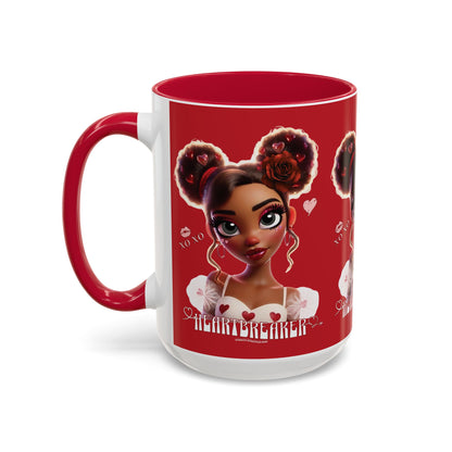 Heartbreaker 3| Cherry - Coffee Mug, two-tone, 15 oz (multiple handle colors)