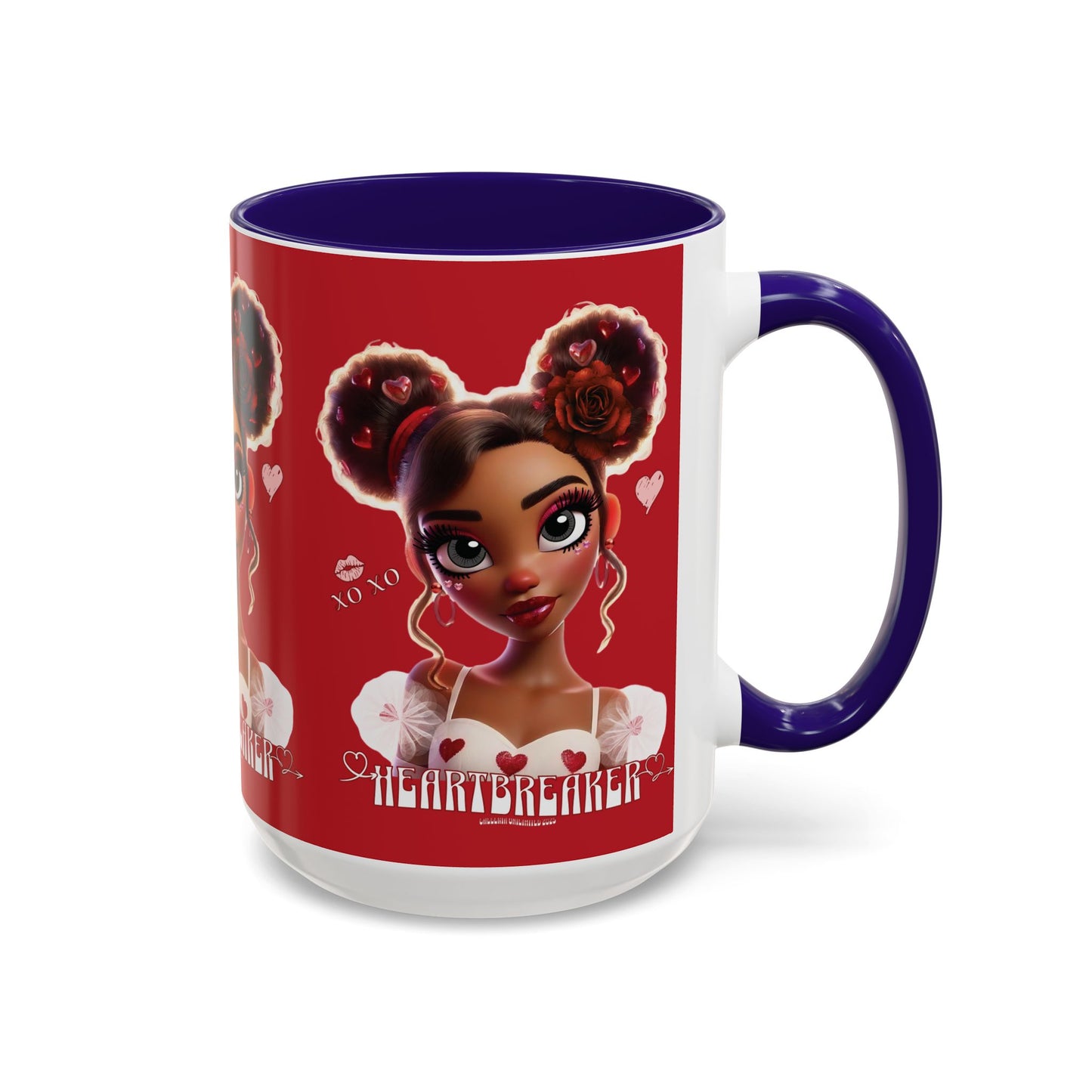 Heartbreaker 3| Cherry - Coffee Mug, two-tone, 15 oz (multiple handle colors)