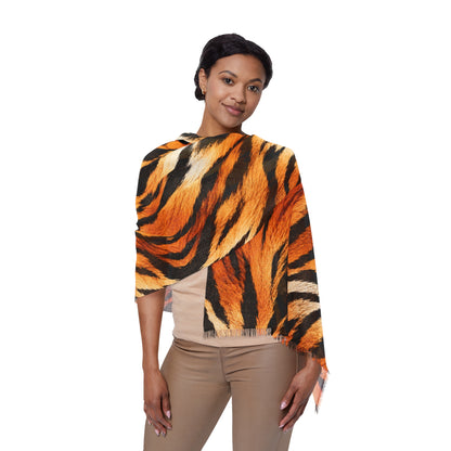 Tiger | Tiger Print Sheer Scarf — Lightweight Animal Stripe Fashion Scarf