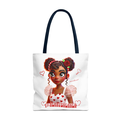 Heartbreaker Girl | Marshmallow All Over Print Two-Tone Tote Bag (multiple strap colors)