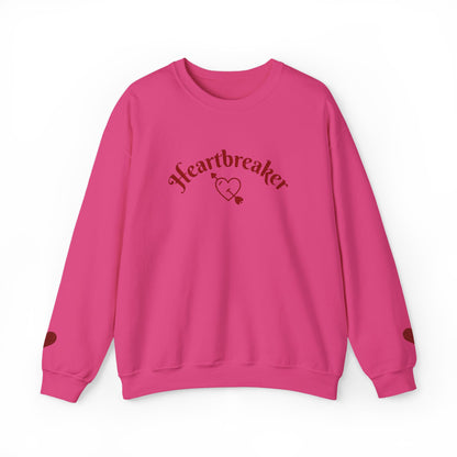 Heartbreaker 0 | Maroon Embroidered Heartbreaker Crewneck Sweatshirt
