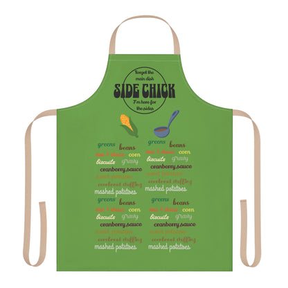 The Thankful Edit3 — "Side Chick" Apron, light green (tan/black straps)