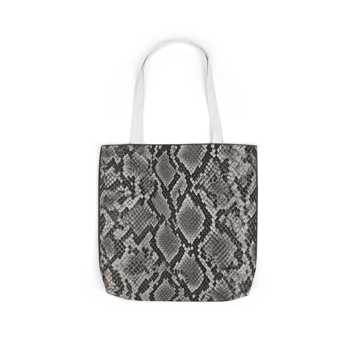 Snake | Grey Snakeskin Pattern Canvas Tote Bag