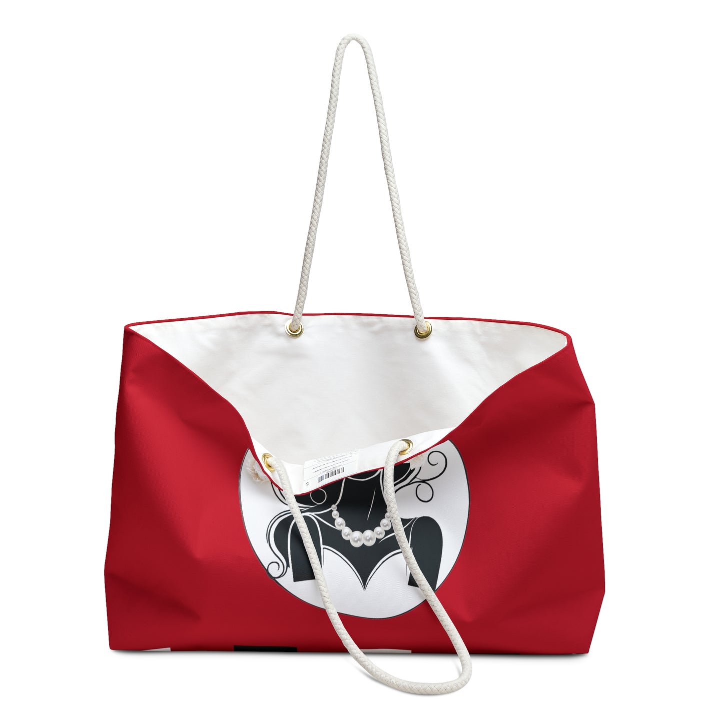 Pearls & Curls 1 | Ruby Kiss Double-Sided Weekender Bag