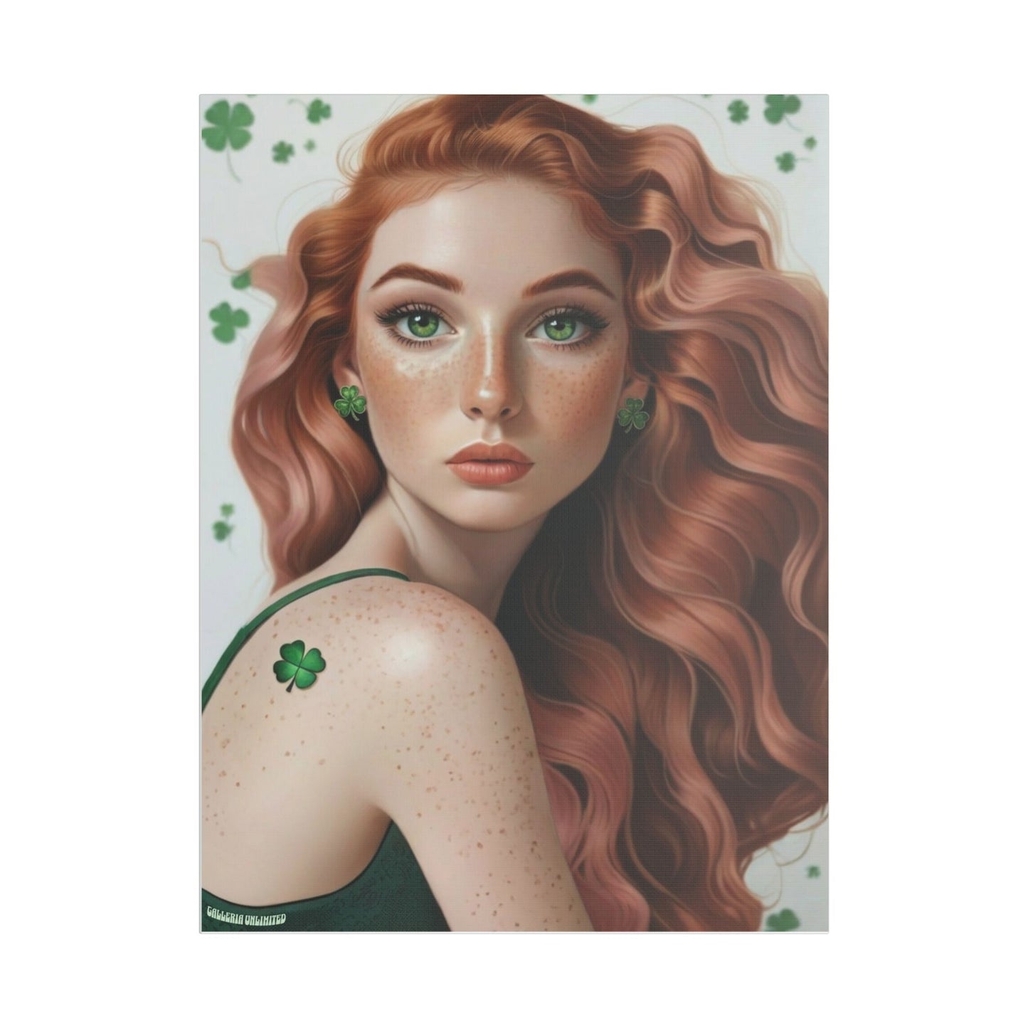 Clovers 3 | Shamrock Daydream, Stretched Satin Canvas Print