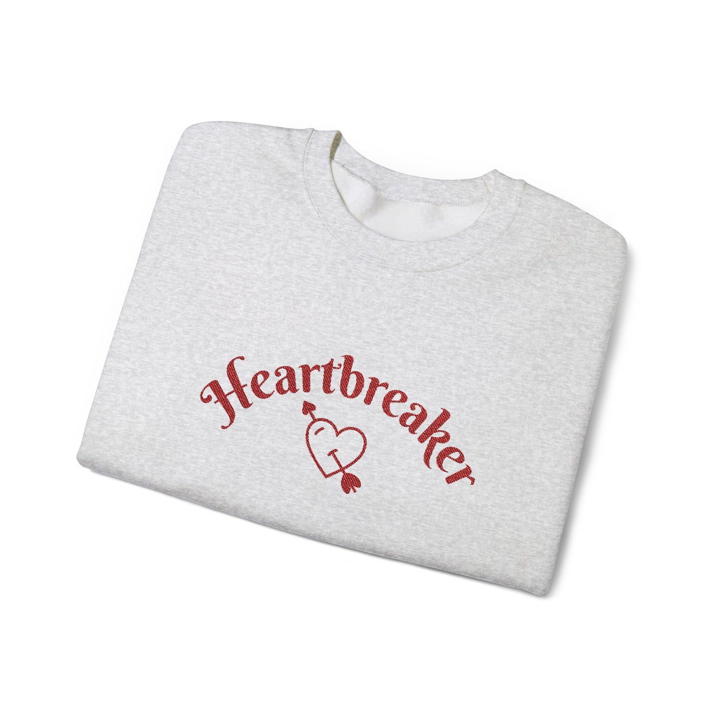 Heartbreaker 0 | Maroon Embroidered Heartbreaker Crewneck Sweatshirt