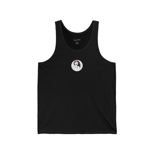 Pearls & Curls 3 | Scarlet Kiss Black Jersey Tank