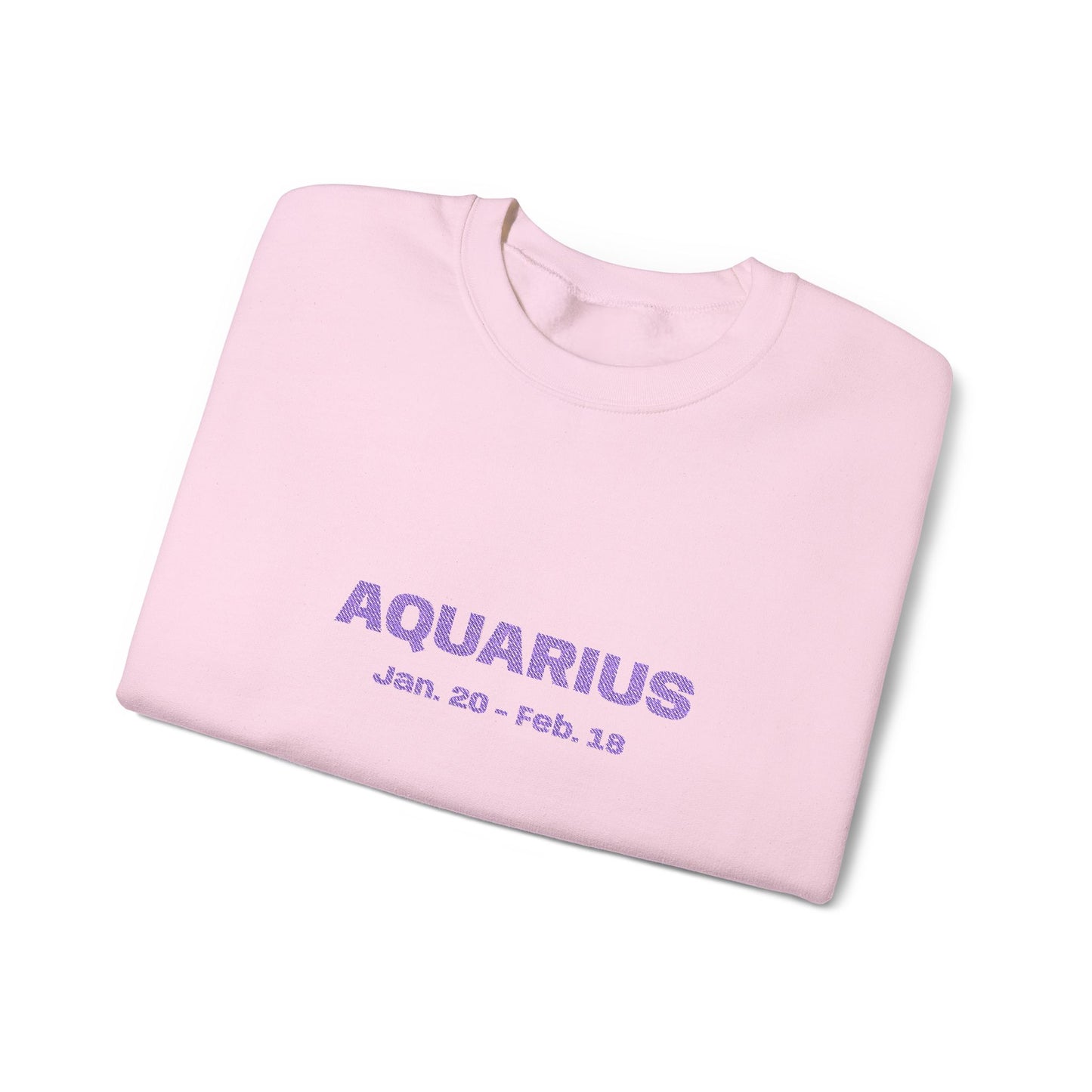Aquarius | Embroidered Crewneck Sweatshirt (amethyst)