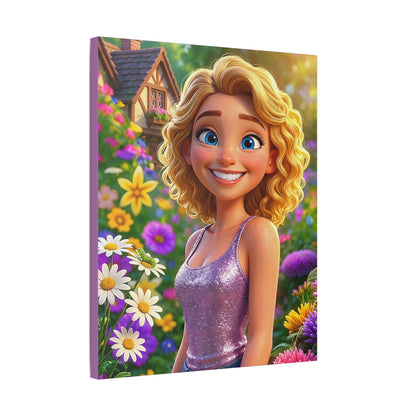 Spring Bloom | Caterpillar, Satin Stretched Canvas Print