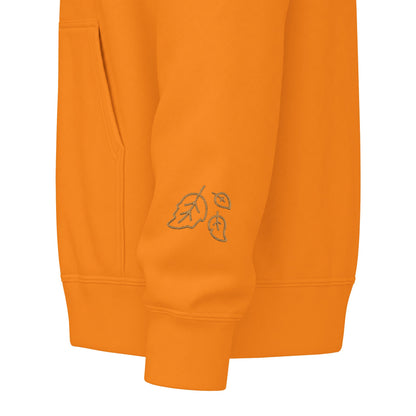 Harvest Haze | 'Cozy Season' Zip Hoodie — Autumn Coffee & Leaves Full-Zip Sweatshirt