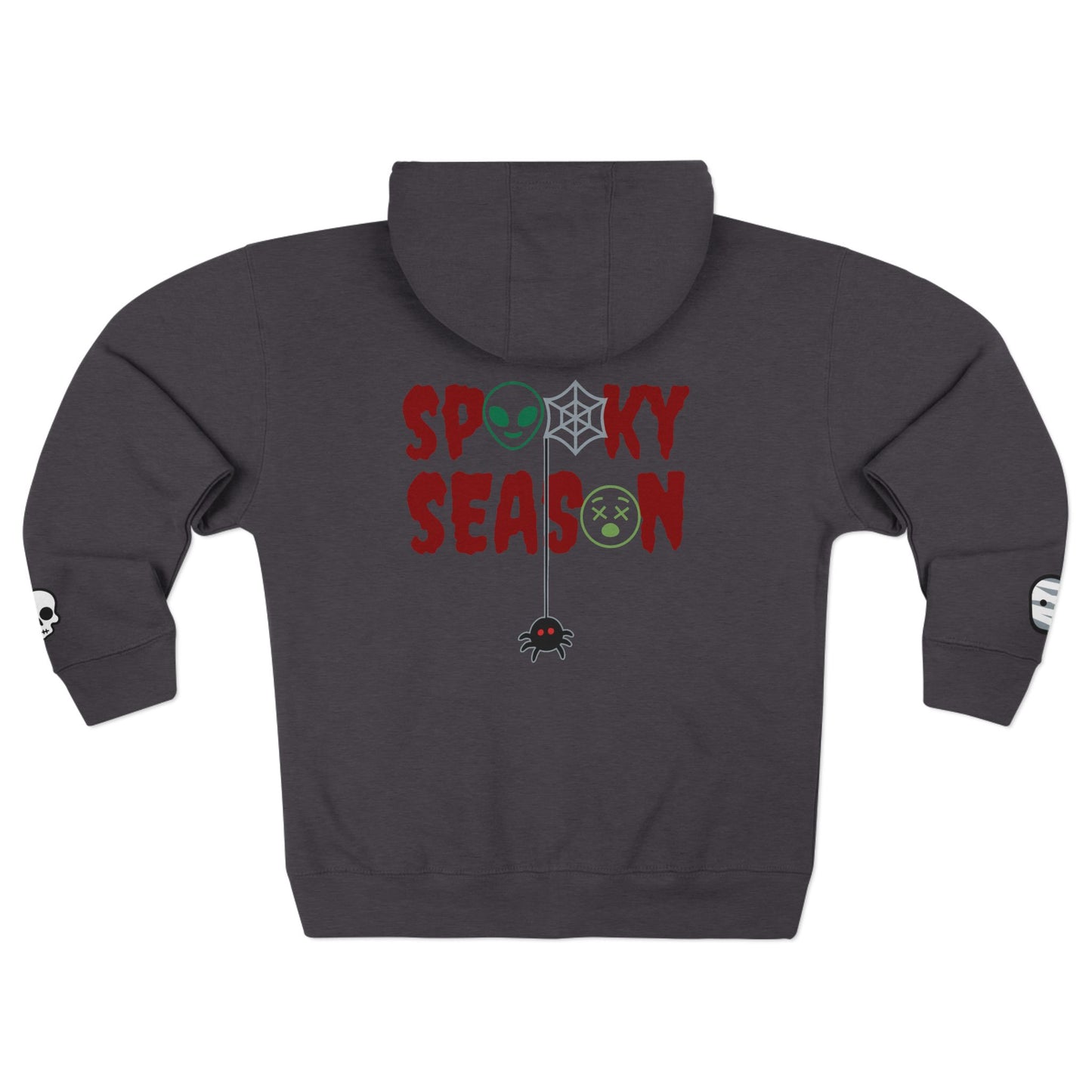 Harvest Haze | Spooky Season Gaphic Icons Zip Hoodie (front and back design)