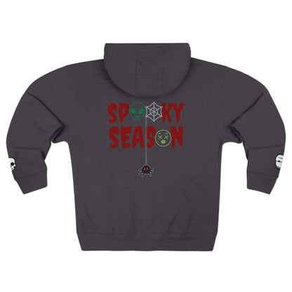 Harvest Haze | Spooky Season Gaphic Icons Zip Hoodie (front and back design)
