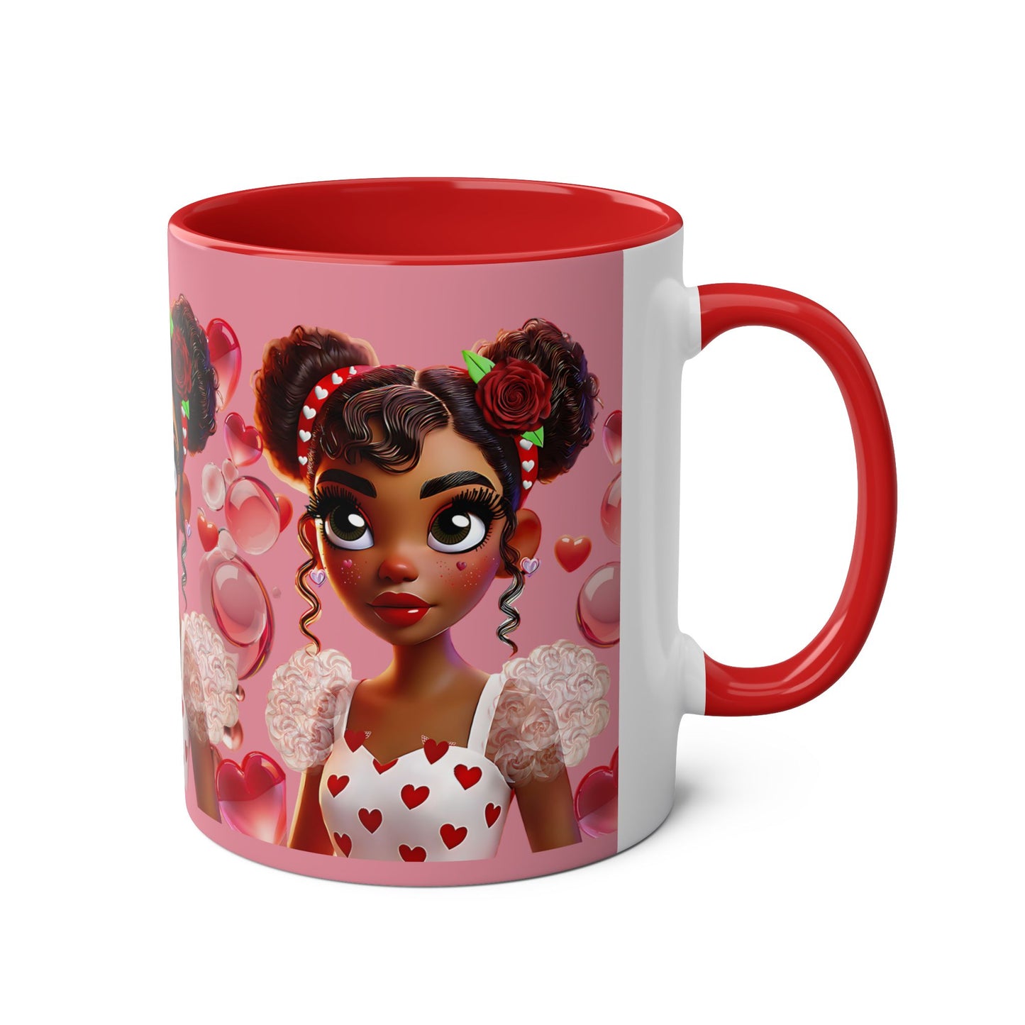 Heartbreaker Girl | Bubblegum - Coffee Mug, two-tone (multiple handle colors)