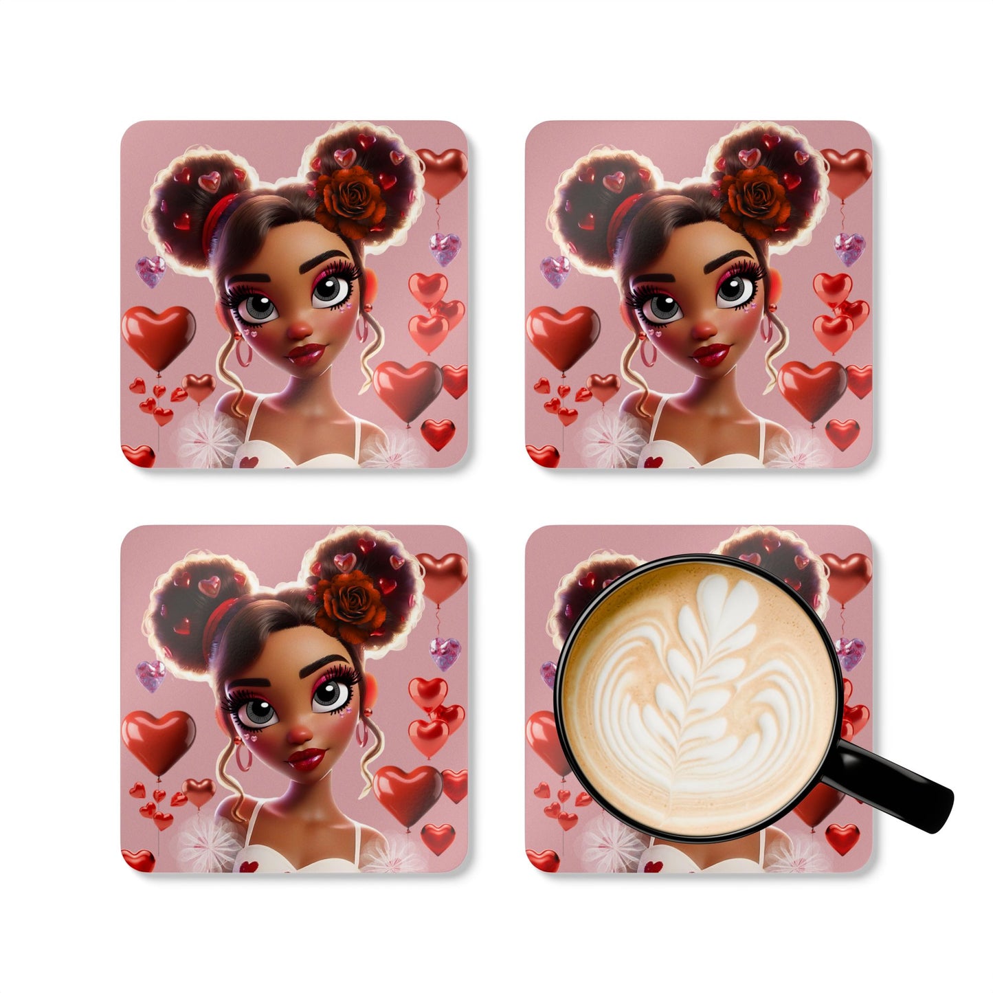 Heartbreaker 3 | Cotton Candy Corkwood Coaster Set