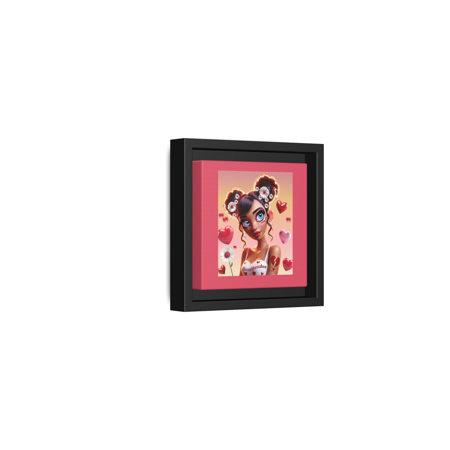 Heartbreaker 1 | Raspberry - Canvas Print, framed matte (multiple sizes/frame colors))