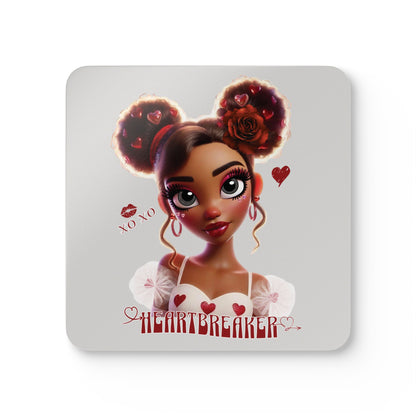 Heartbreaker 3 | Ice Gray Corkwood Coaster Set