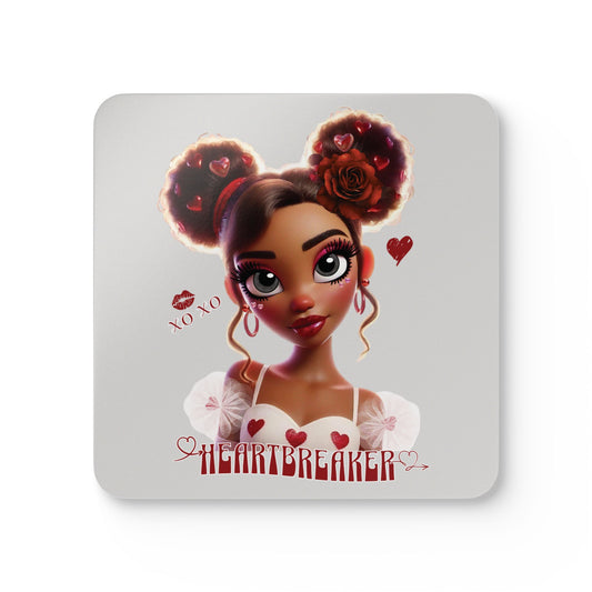 Heartbreaker 3 | Ice Gray Corkwood Coaster Set
