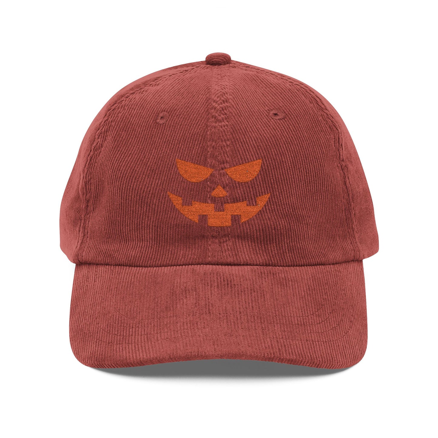 The Spooky Edit3 - Jack O Lantern Embroidered Corduroy Cap (multiple colors)