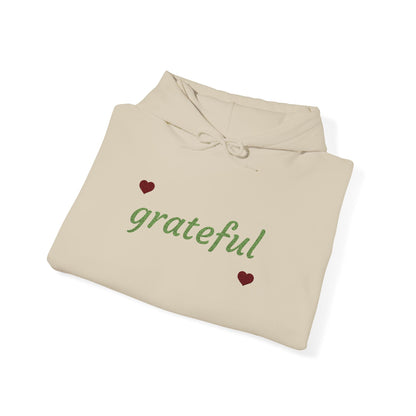 Autumn Harvest 3 | 'Grateful' Light Green Embroidered Fall Hoodie (multiple colors)