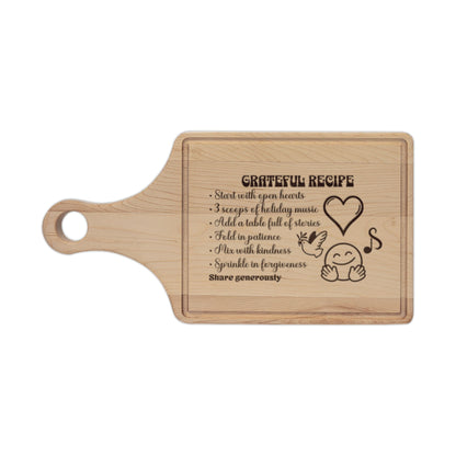 The Cozy Edit4 | "Grateful Recipe" Engraved Wooden Cutting Board (maple or walnut)