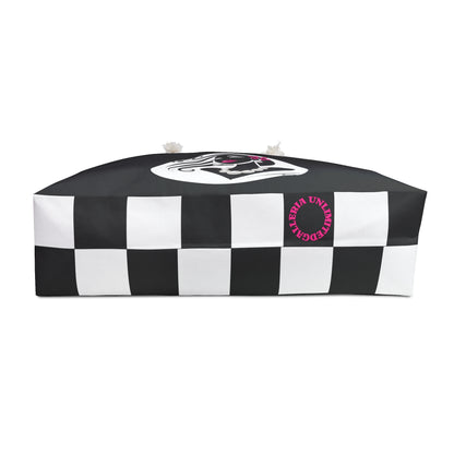 Pearls & Curls 6 | Black Double-Sided Weekender Bag