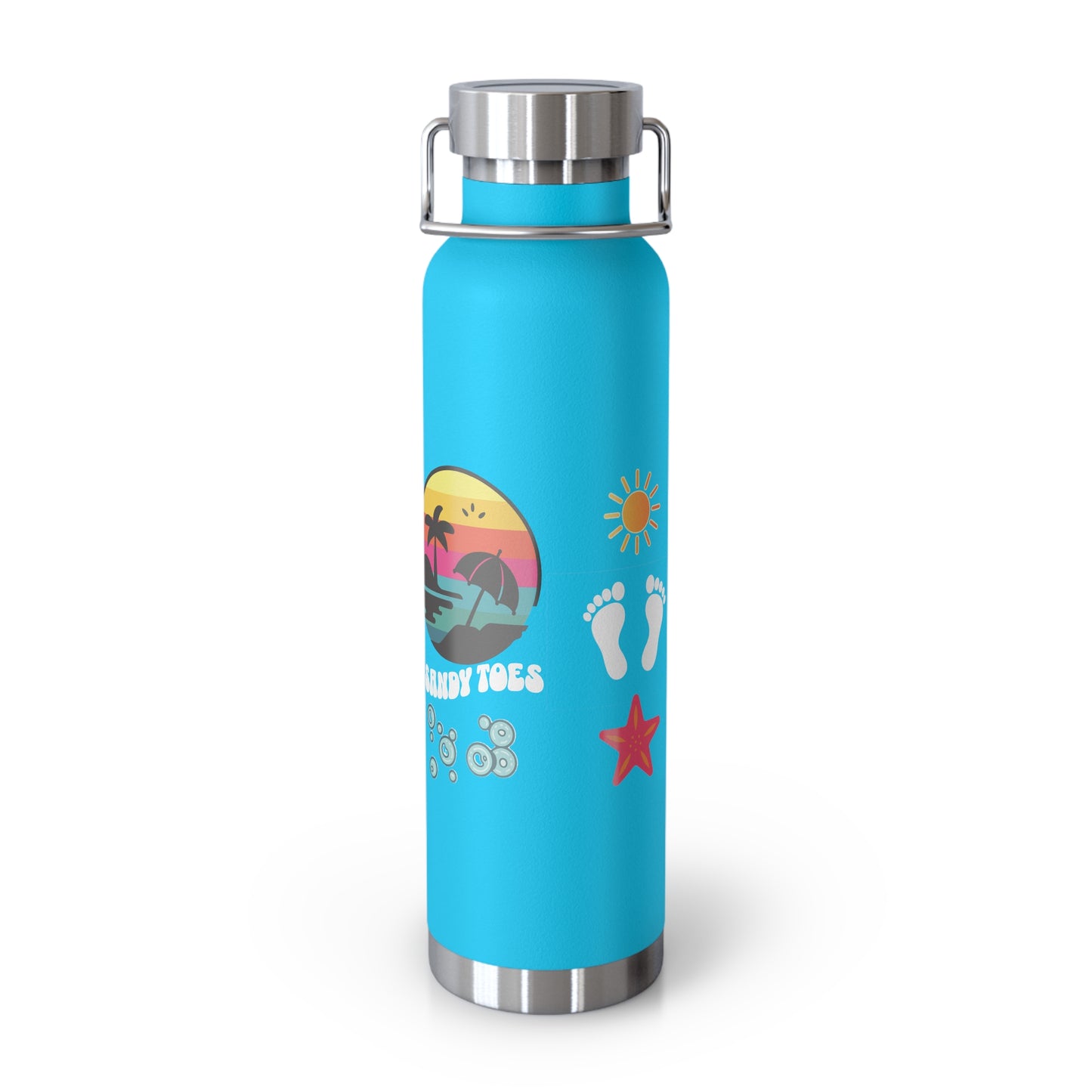 Sandy Toes | Insulated Water Bottle, 22oz (Copper Vacuum)