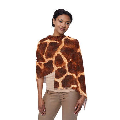 Giraffe | Giraffe Print Lightweight Scarf — Sheer Animal Print Fashion Scarf