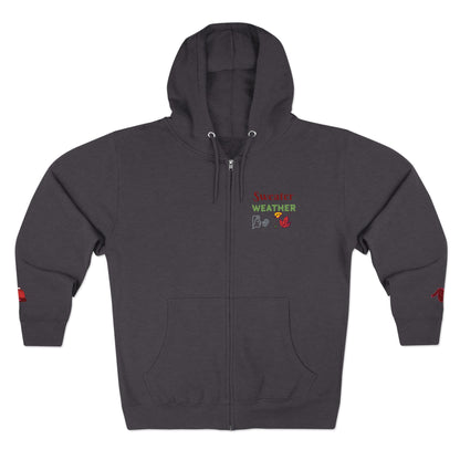 Harvest Haze 5 | 'Sweater Weather' Graphic Icon Zip Hoodie — Cozy Fall Hoodie with Autumn Icons