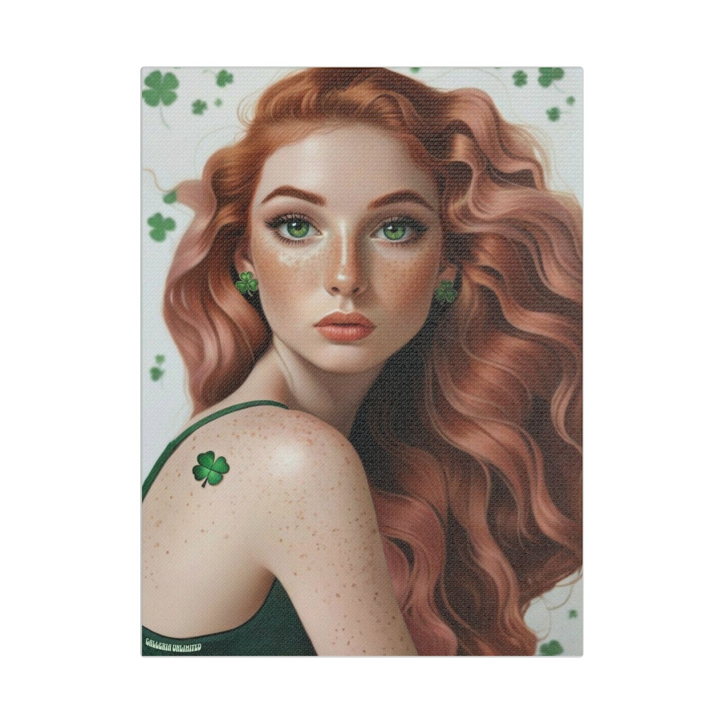 Clovers 3 | Shamrock Daydream, Stretched Satin Canvas Print