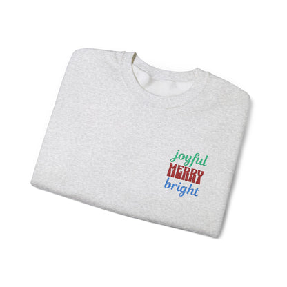 The Joyful Edit2| Merry & Bright Embroidered Sweatshirt (multiple colors)