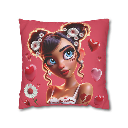 Heartbreaker 1 | Raspberry - Pillowcase, square (multiple sizes)