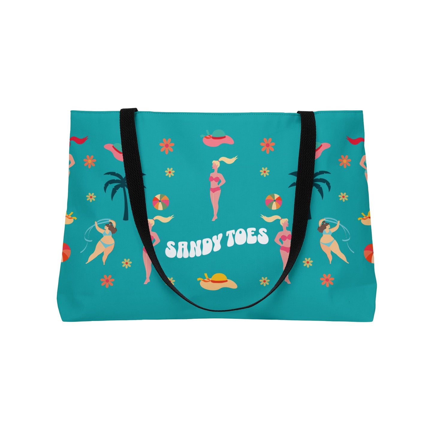Sandy Toes | Weekender Tote Bag - Seafoam2 (two sides)
