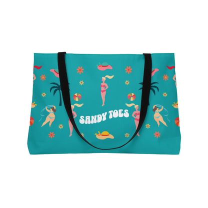 Sandy Toes | Weekender Tote Bag - Seafoam2 (two sides)