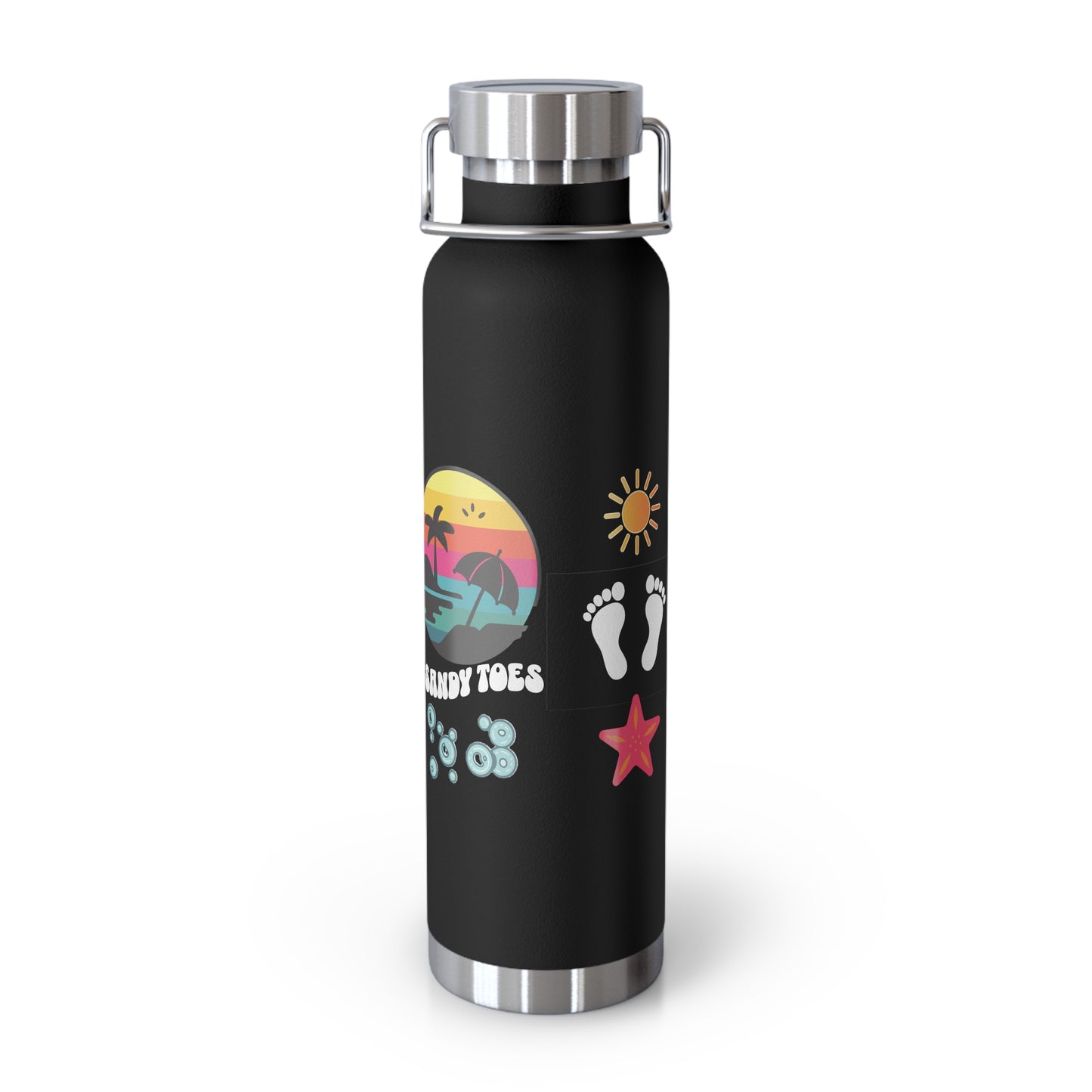 Sandy Toes | Insulated Water Bottle, 22oz (Copper Vacuum)