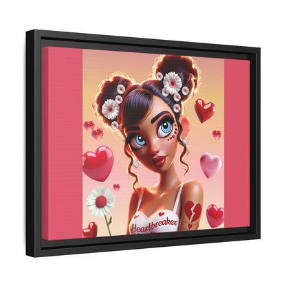 Heartbreaker 1 | Raspberry - Canvas Print, framed matte (multiple sizes/frame colors))