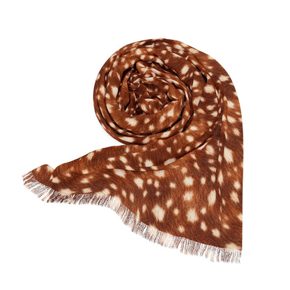 Deer | Fawn Spotted Pattern Lightweight Fashion Scarf