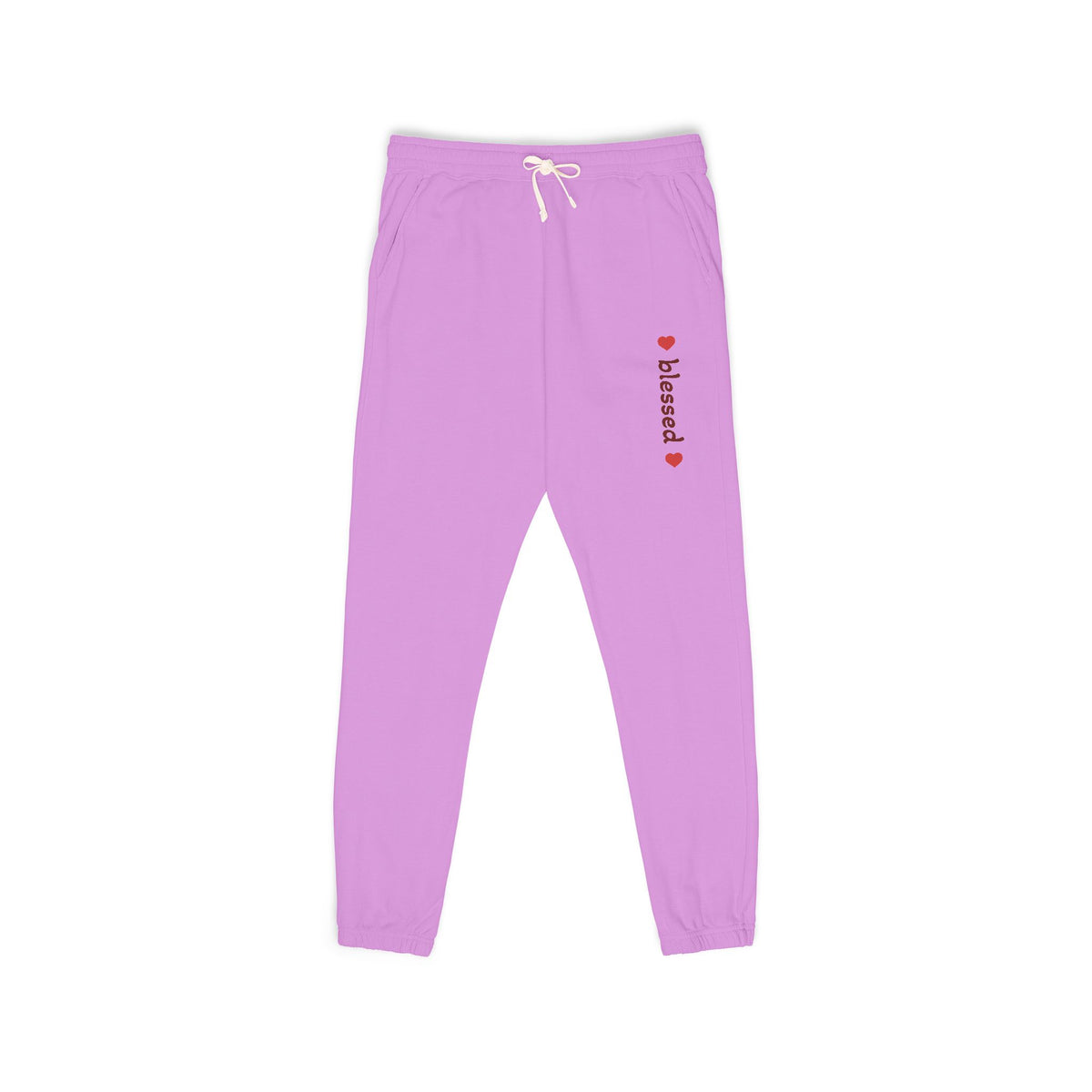 Harvest Haze 8 | 'Blessed' Vertical Red Script Joggers