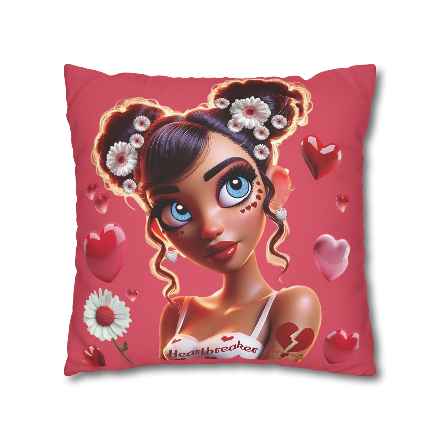 Heartbreaker 1 | Raspberry - Pillowcase, square (multiple sizes)