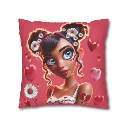 Heartbreaker 1 | Raspberry - Pillowcase, square (multiple sizes)