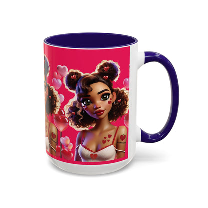 Heartbreaker 2 | Watermelon - Coffee Mug, two-tone, 15 oz (multiple handle colors)
