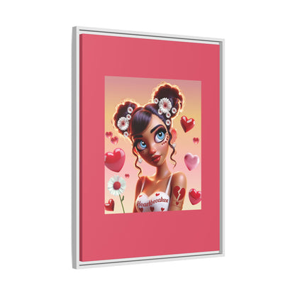 Heartbreaker 1 | Raspberry - Canvas Print, framed matte (multiple sizes/frame colors))