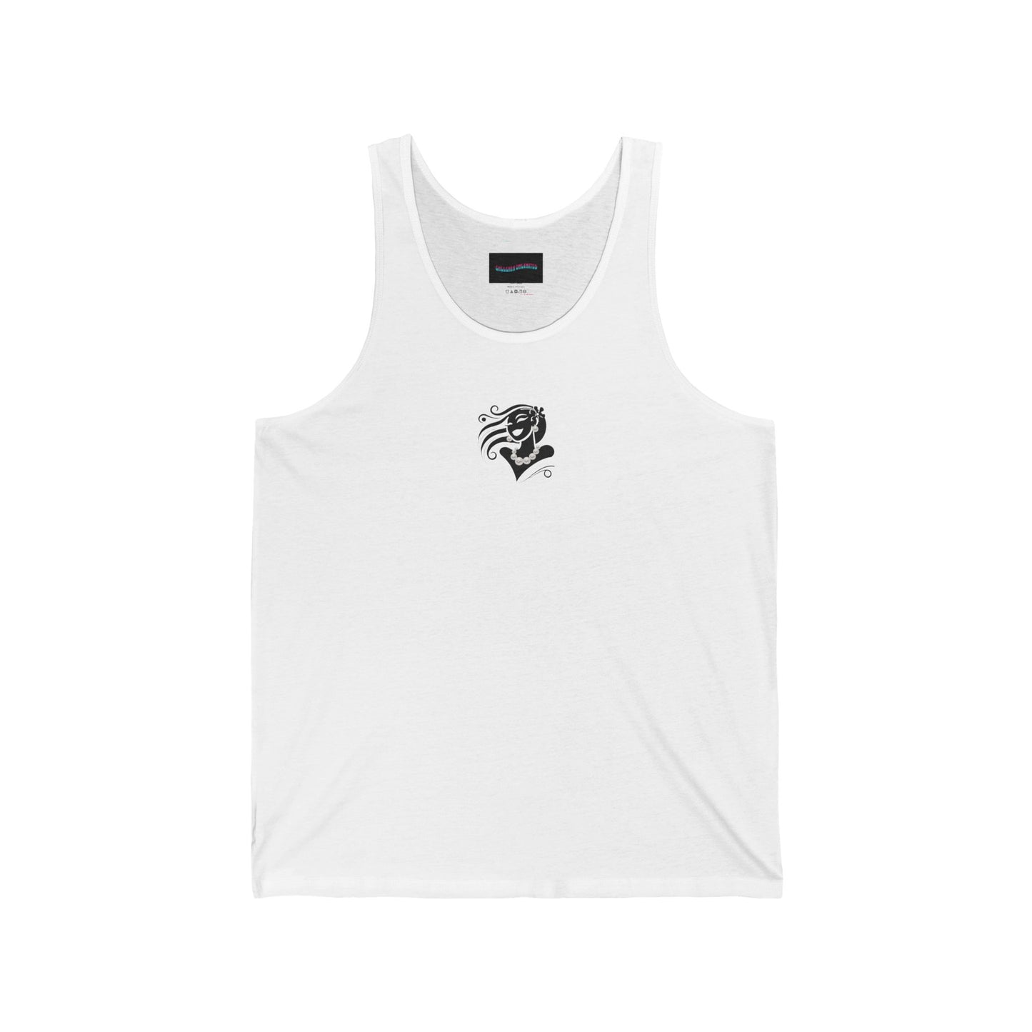 Pearls & Curls 6 | White Jersey Tank
