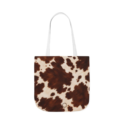 Cow | Brown & Cream Cowhide Canvas Tote Bag (3 sizes)